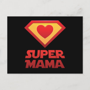 Super Mama Mum Mother Motherhood Mothers Day Mummy Postcard