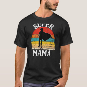 Super Mama Spanish Mum Woman Hero With Cape T-Shirt
