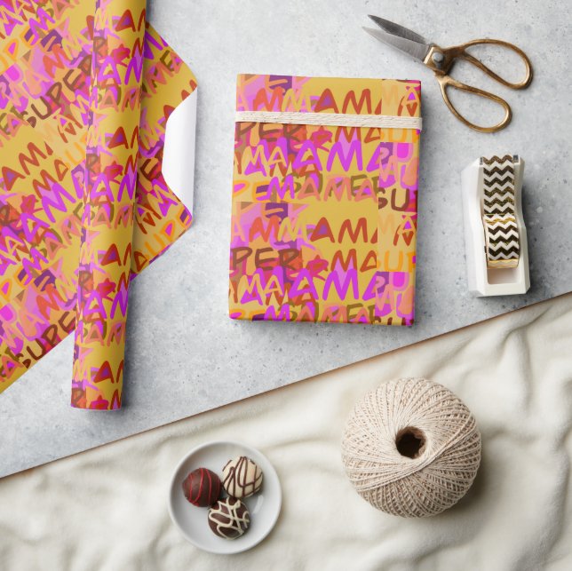 Super mama wrapping paper (Crafts)