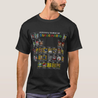 Super Mario Periodicable Of Character Panel Grid f T-Shirt