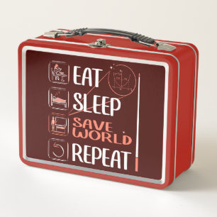 Super Math Teacher Saves the World. Thank You Gift Metal Lunch Box
