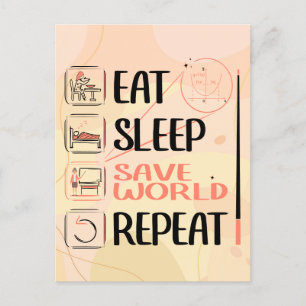 Super Math Teacher Saves the World. Thank You Gift Postcard