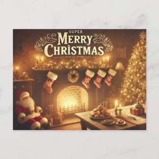 Super Merry Christmas Postcard