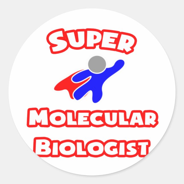 Super Molecular Biologist Classic Round Sticker (Front)