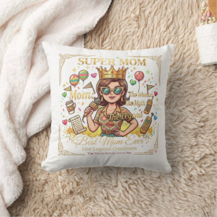 Super mom sticker cushion