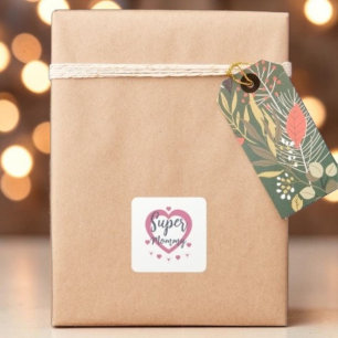 Super Mommy Personalized Best Mom Gift Sticker