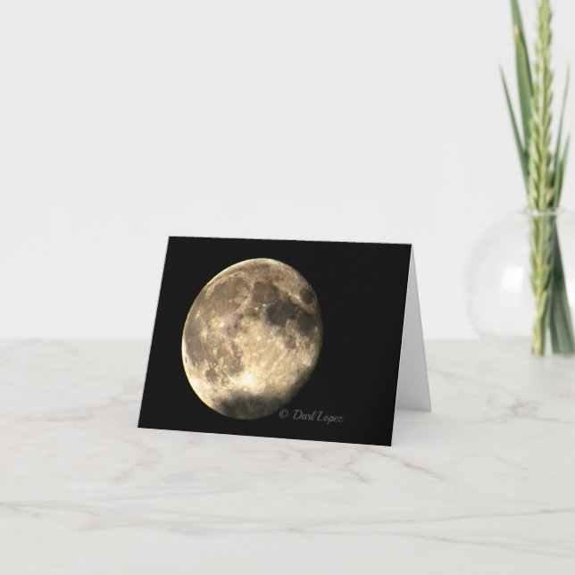Super Moon blank note card (Front)