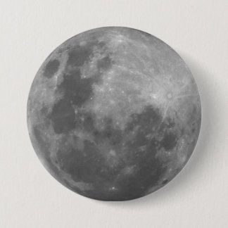 Super Moon Full Moon Lunar Photograph Sticker 7.5 Cm Round Badge
