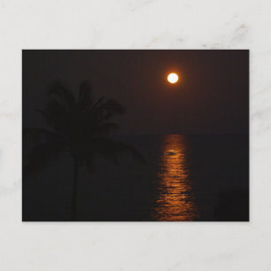 Super Moon over Ocean Postcard