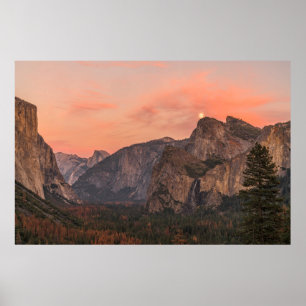 Super Moon Rises over Cathedral Rocks Poster