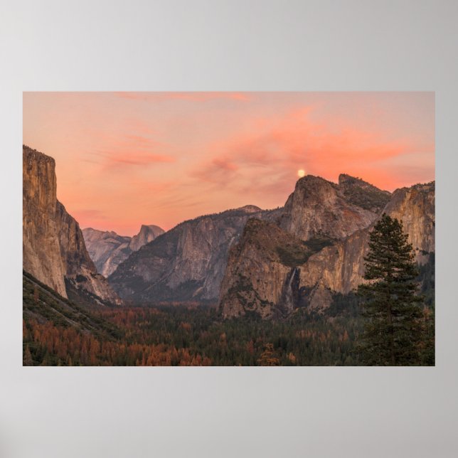 Super Moon Rises over Cathedral Rocks Poster (Front)