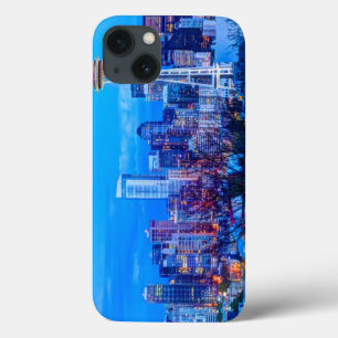 Super Moon rising near Seattle skyline iPhone 13 Case