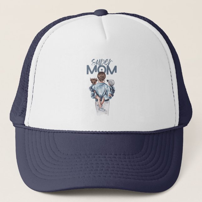 super mother trucker hat (Front)