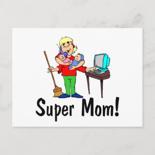Super Mum (4 Arms) Postcard