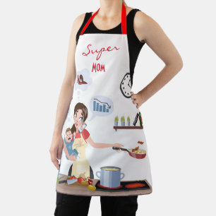 Super Mum All-Over Print Medium Apron