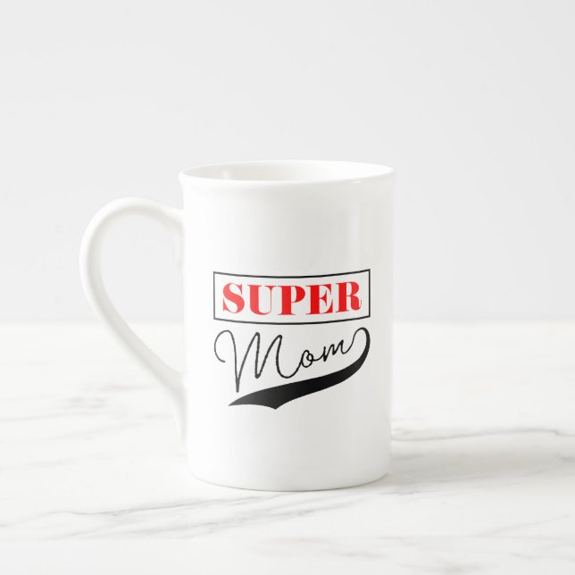 Super Mum Bone China Mug (Left)