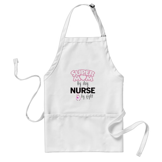 Super Mum by Day Nurse by Night Standard Apron (Front)