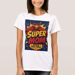 Super Mum Cape Comic Hero T-Shirt Funny Mother's