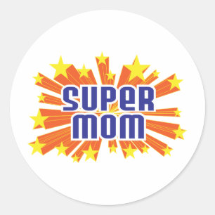 Super Mum Classic Round Sticker