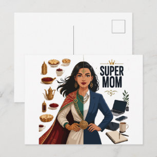 Super Mum Dual Life Professional and Traditional Postcard