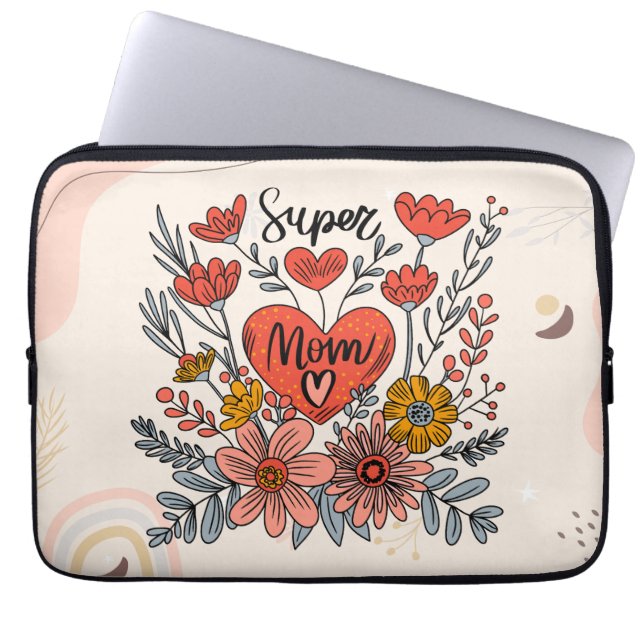 Super Mum Floral Electronics Bag (Front)