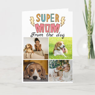 Super Mum...Four photos custom collage Beagle Card