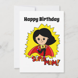 Super Mum Happy Birthday Invitation