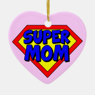 Super Mum Heart Shaped Ornament