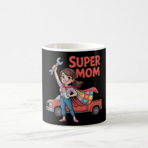 Super Mum Hero Cartoon Mother's Day Gift Coffee Mug