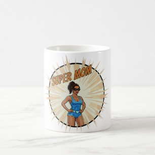 Super Mum Hero Comic Book Style Mother's Day Gift Coffee Mug