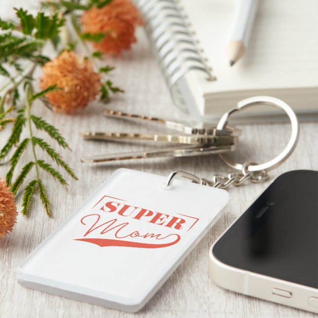 Super Mum Key Ring (Front Right)