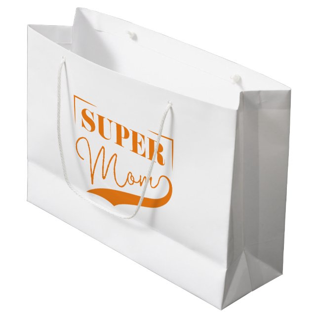 Super Mum Large Gift Bag (Front Angled)