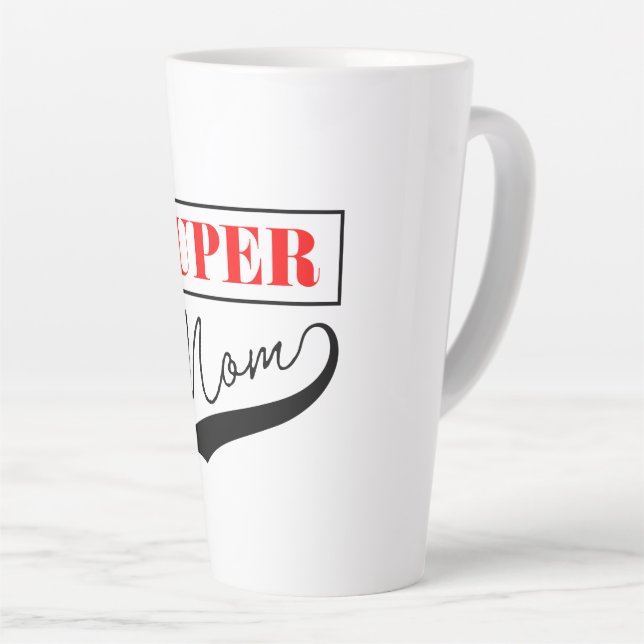 Super Mum Latte Mug (Right Angle)