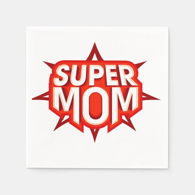 Super Mum Logo Napkins (Front)