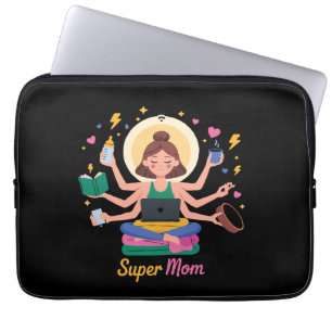 Super Mum Multitasking Mother’s Day Graphic Laptop Sleeve