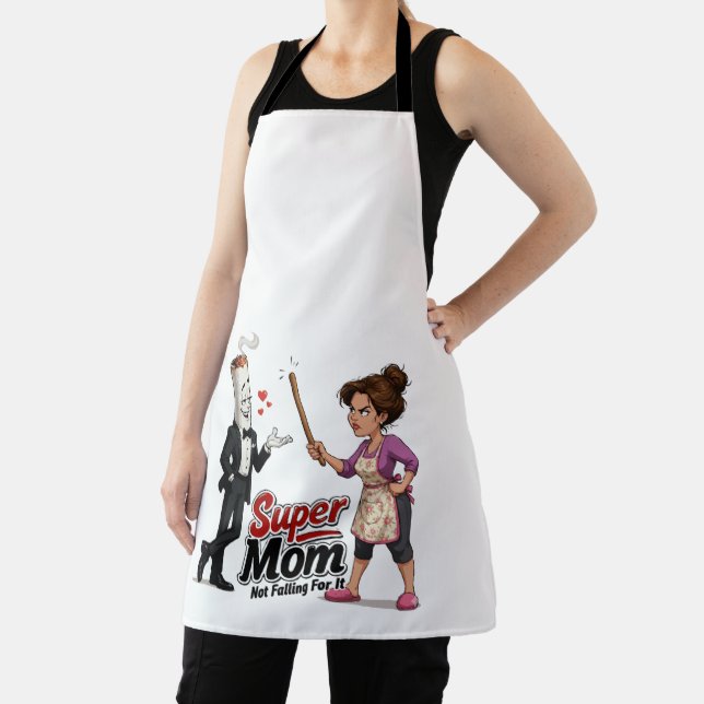 Super Mum Not Falling For It Apron (Insitu)