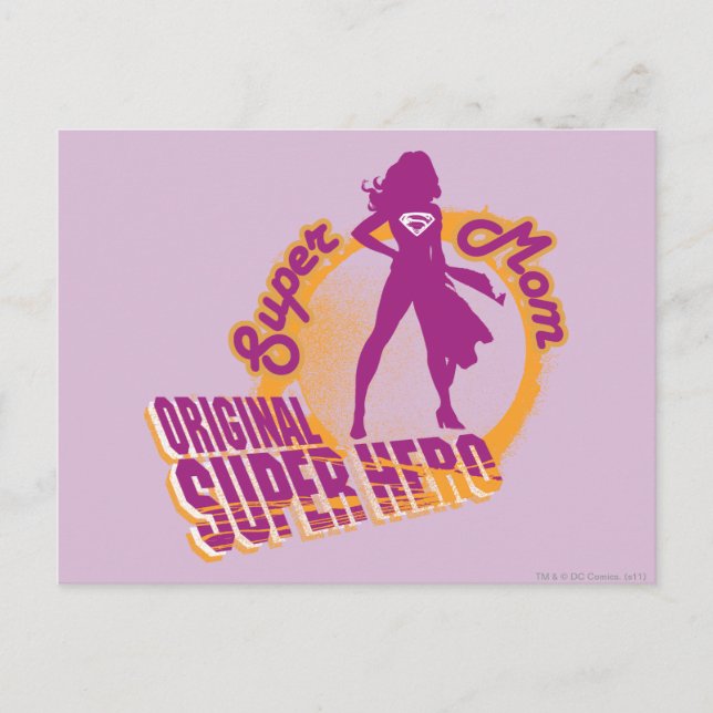 Super Mum Original Super Hero Postcard (Front)