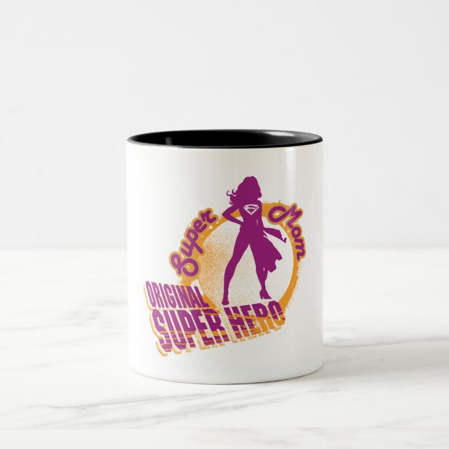 Super Mum Original Super Hero Two-Tone Coffee Mug (Center)