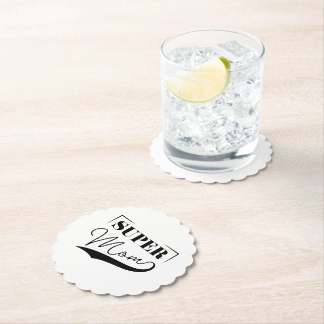 Super Mum Paper Coaster (Insitu)