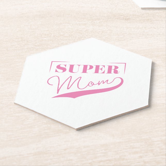 Super Mum Paper Coaster (Angled)