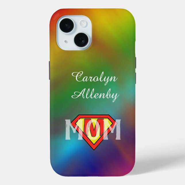 Super Mum - personalise with Name Case-Mate iPhone Case (Back)