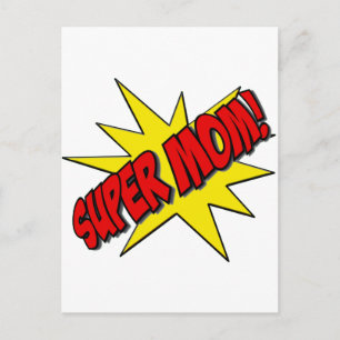 super mum postcard