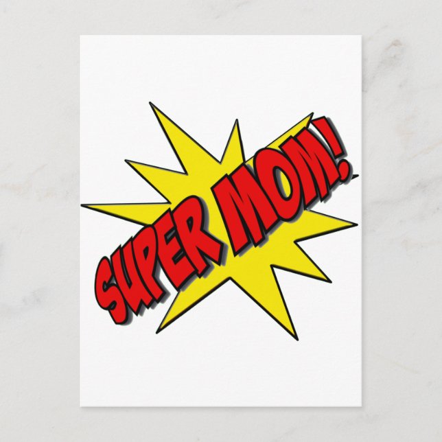 super mum postcard (Front)