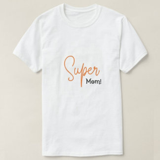 Super Mum Print Modern White Men's tshirts 