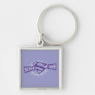 Super Mum Purple Starburst Key Ring