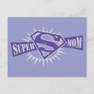 Super Mum Purple Starburst Postcard