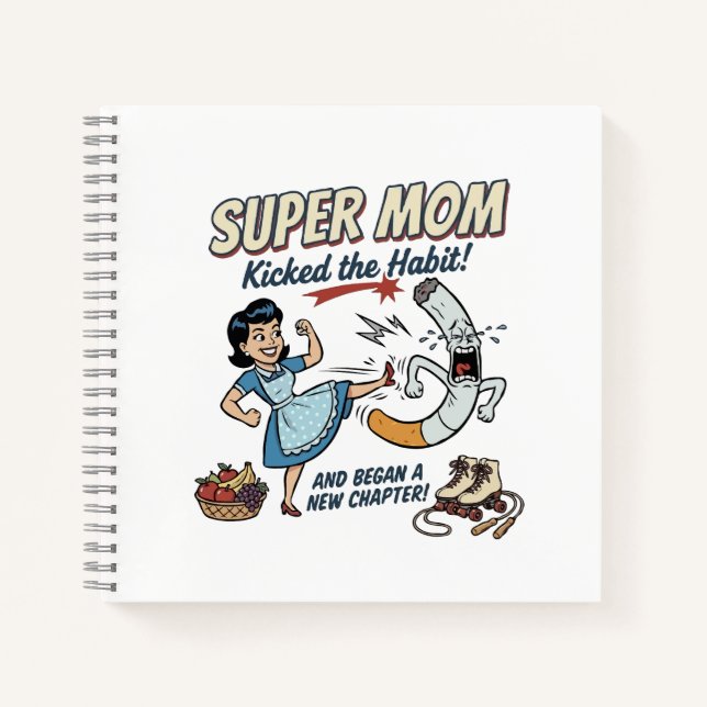 Super Mum Quit Smoking Notebook (Front)