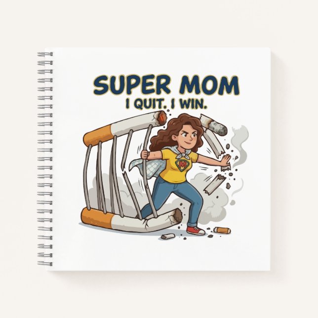Super Mum Quit Smoking Success Notebook (Front)