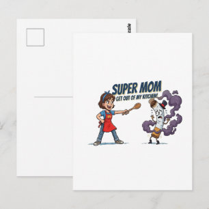 Super Mum Quit Smoking Success Postcard