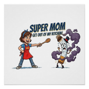 Super Mum Quit Smoking Success Poster